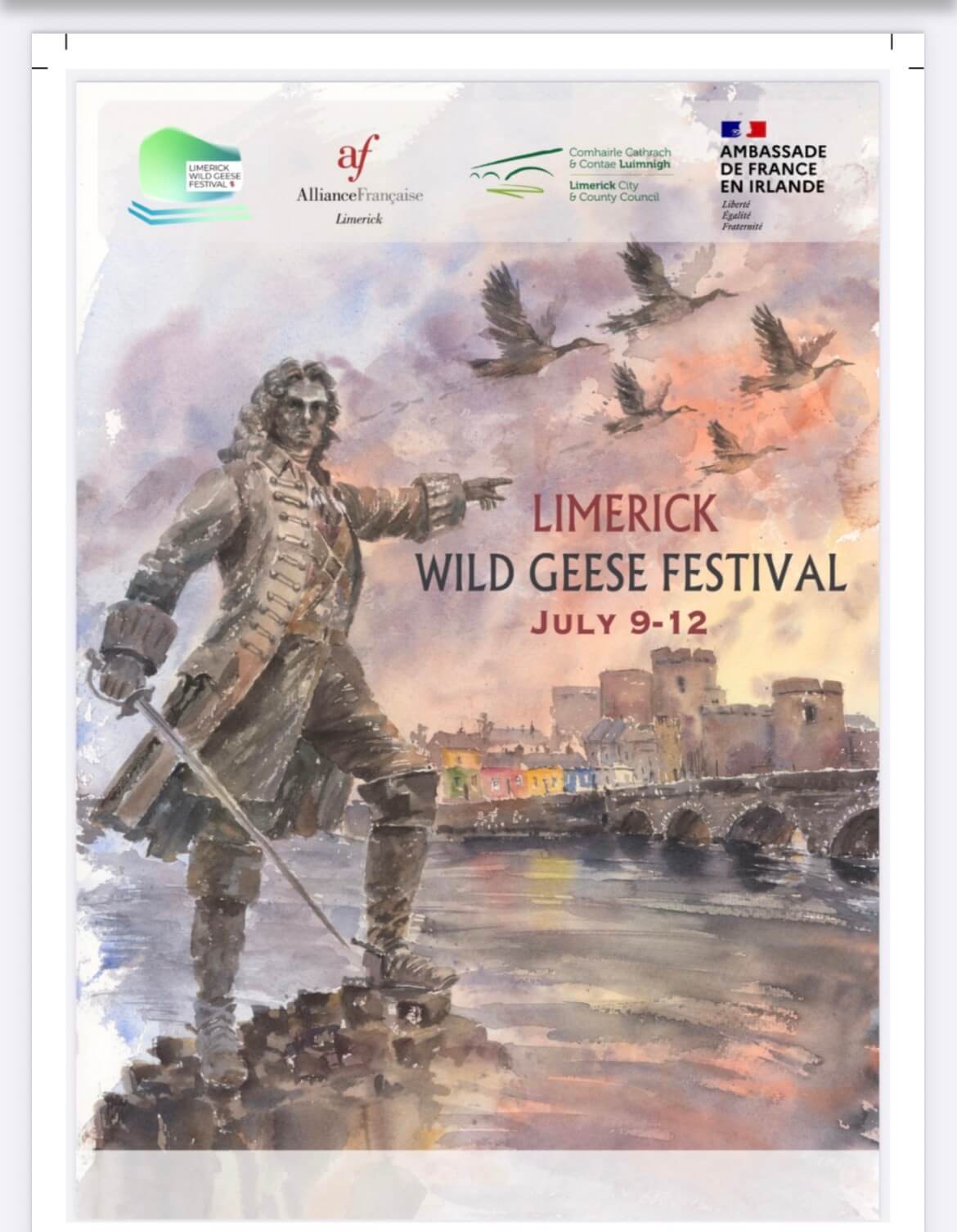 Limerick Wild Geese Festival 2026 poster artwork